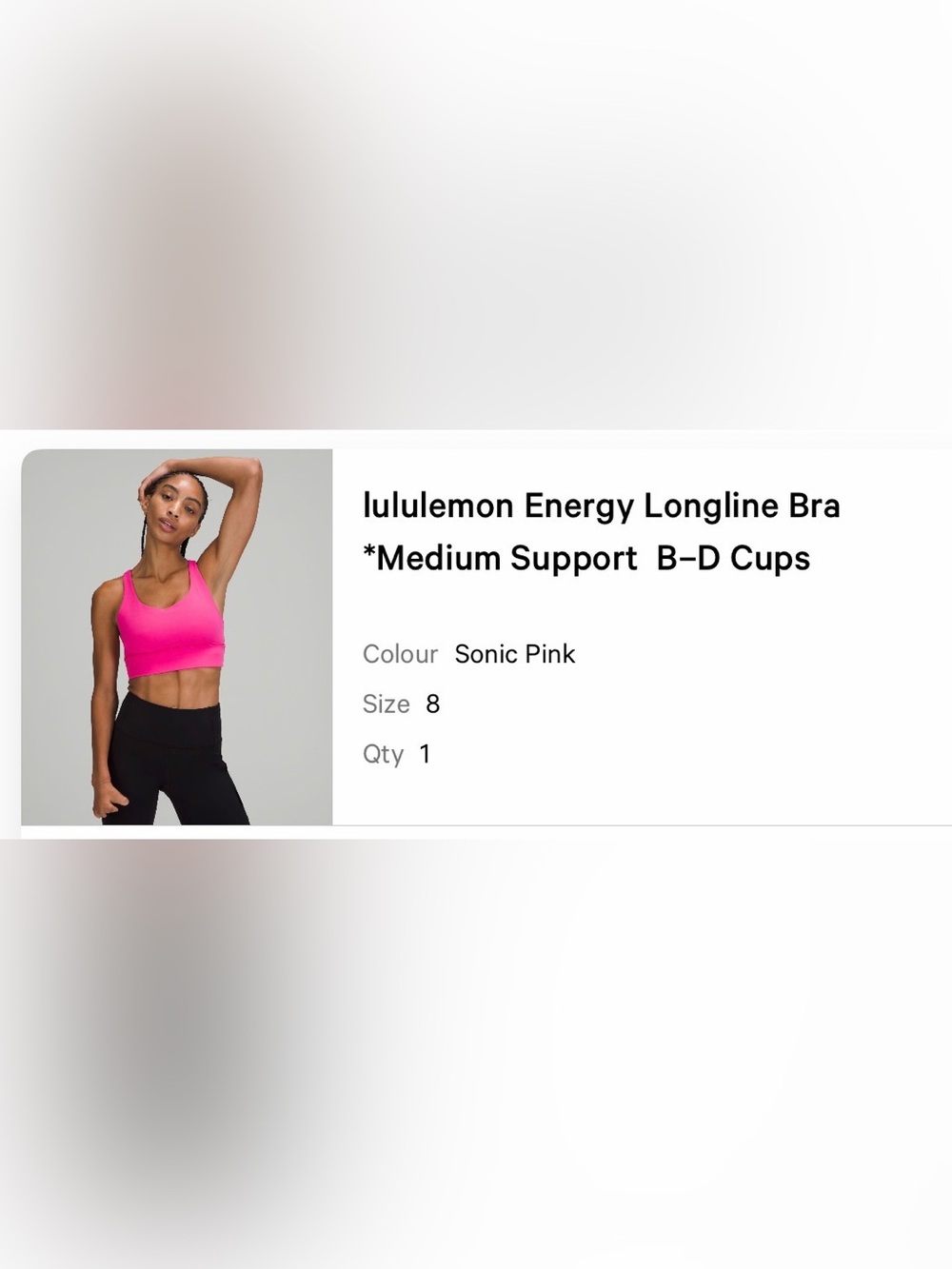 lululemon Energy Longline Bra
*Medium Support B-D Cups
